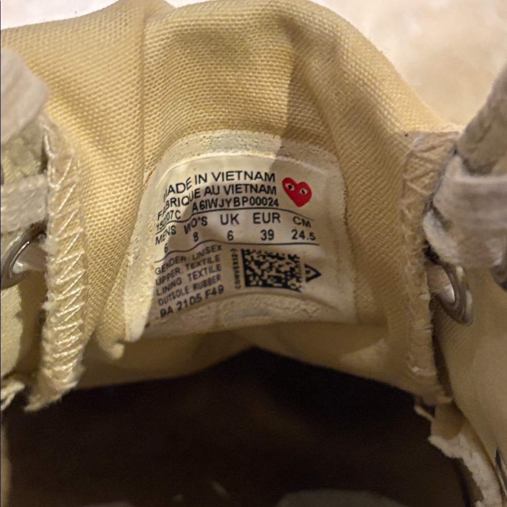 Play/Converse Cream Sneakers - Picture 5 of 5